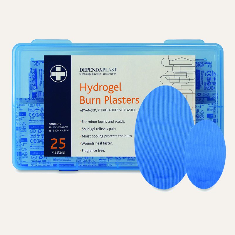 410_Dependaplast_Hydrogel Burn Plasters_Contents