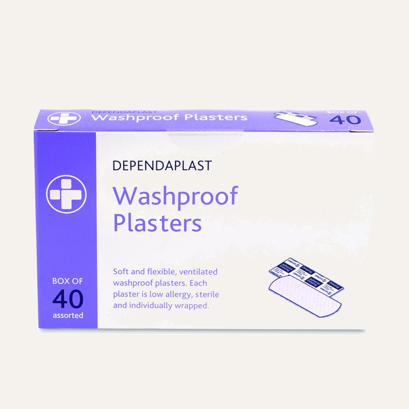 944 Dependaplast - Washproof Plasters - Assorted - Pale - Box of 40