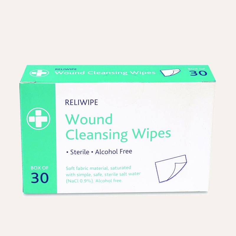 945 Reliwipe Saline Wound Cleansing Wipes - Box of 30
