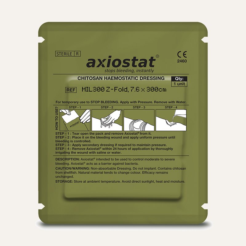 [PTQ-100003953] Axiostat Military 300cm Z fold Haemostatic Gauze