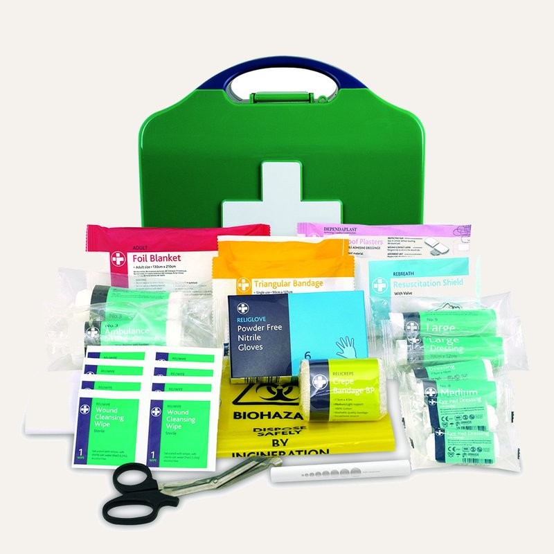 HSA 1-10 Person First Aid Kit, Aura3 Box, Small, Green