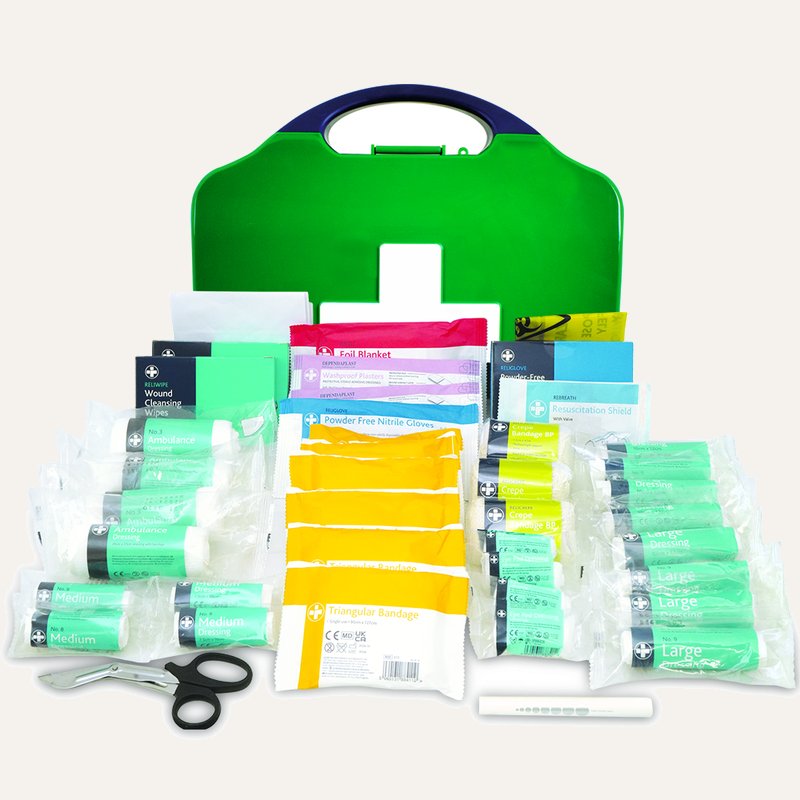 HSA 26-50 Person First Aid Kit, Aura3 Box, Large, Green