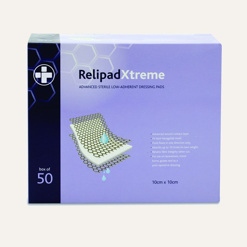 [PTQ-100004055] Relipad Xtreme Low Adherent Dressing Pads (10cm x 10cm)