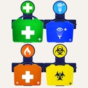 AuraPoint 4 Unit Point Large BS8599-1:2019+A1:2026 First Aid Kit, Double Eyewash, Burns and Clean Up Kits