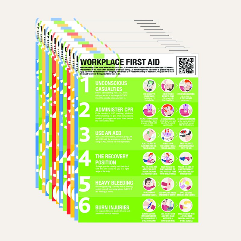 [PTQ-100004309] Laminated First Aid Guidance Poster, 420mm x 594mm, Electric Shock