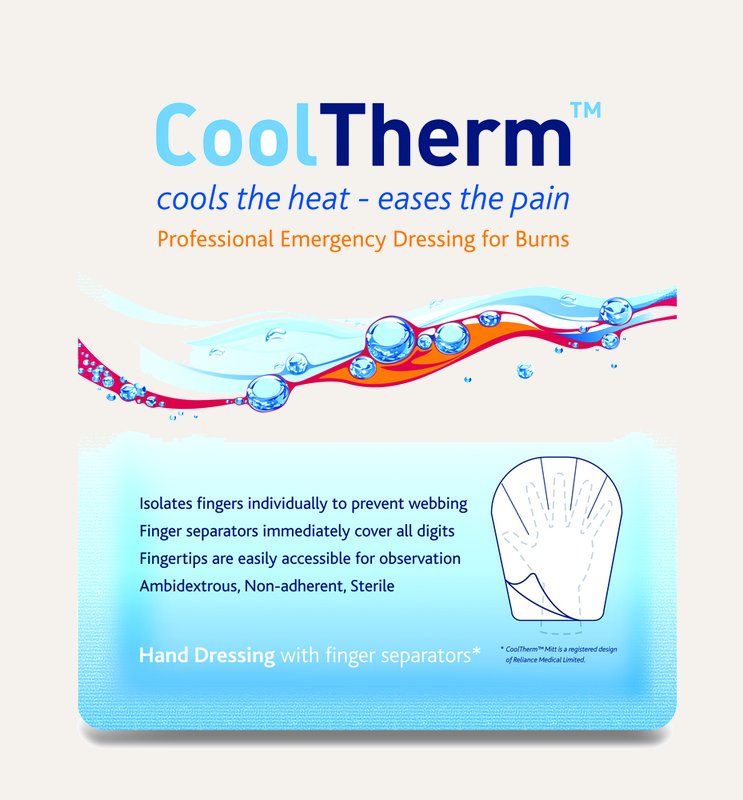 [PTQ-100004363] CoolTherm Burn Relief Gel Dressing Glove 24cm x 34cm