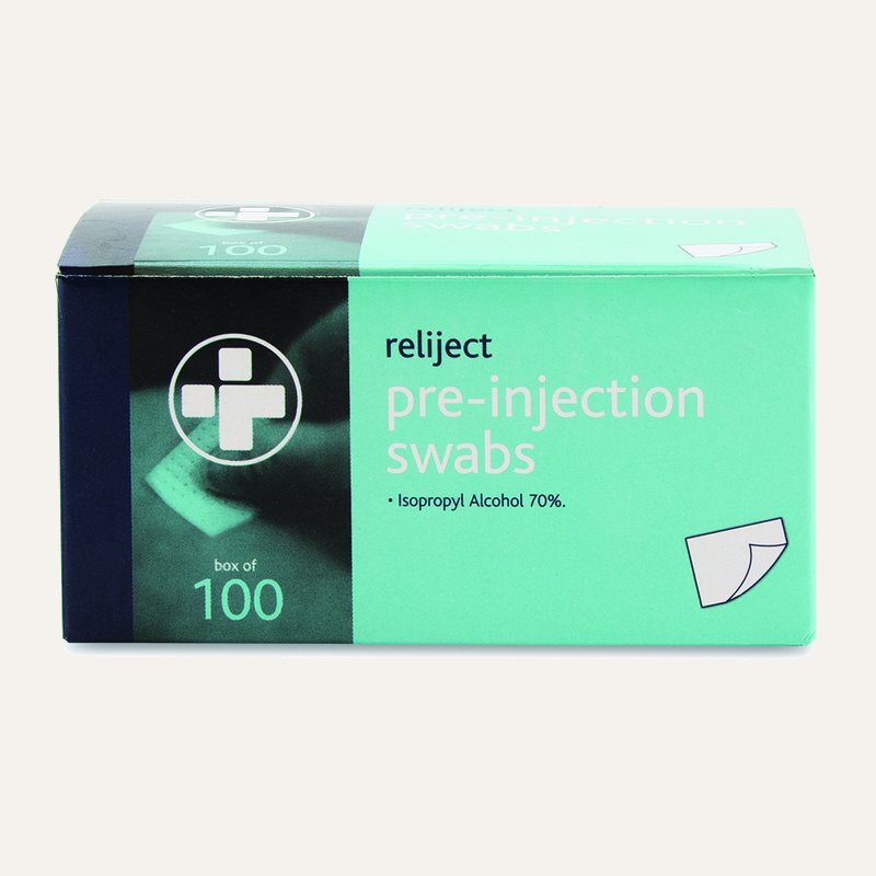 [PTQ-100004418] Reliject Pre-Injection Swabs, Box of 100