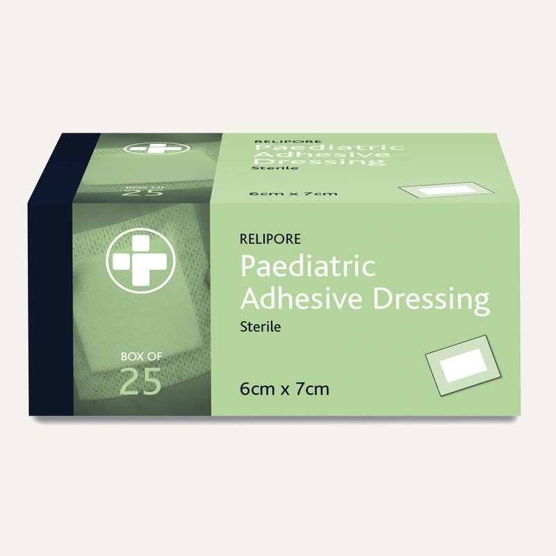 Relipore Paediatric Adhesive Dressing, 6cm x 7cm