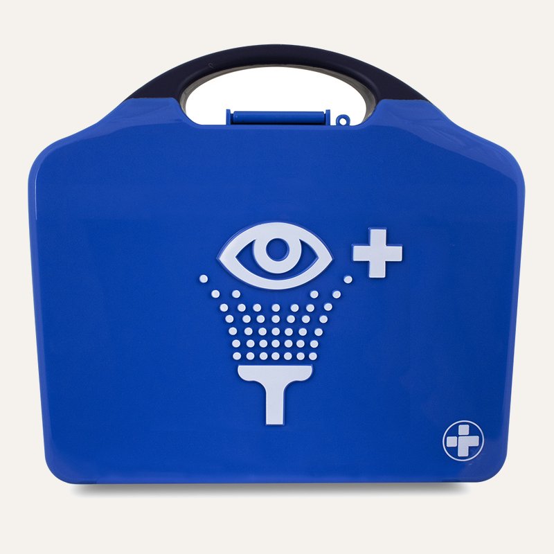 [PTQ-100004479] BS 8599-1:2019+A1:2026 Deluxe Eye Wash Station Double, Aura3 Box, Blue