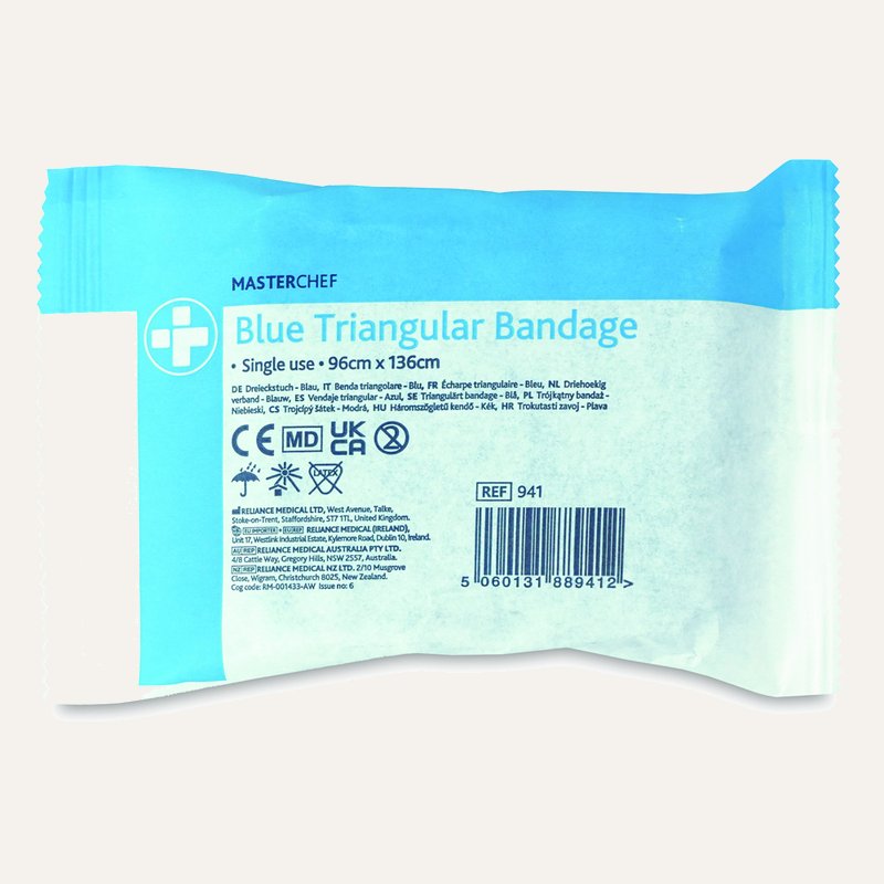 [PTQ-100004487] Masterchef Triangular Bandage, 90 x 127cm, Blue