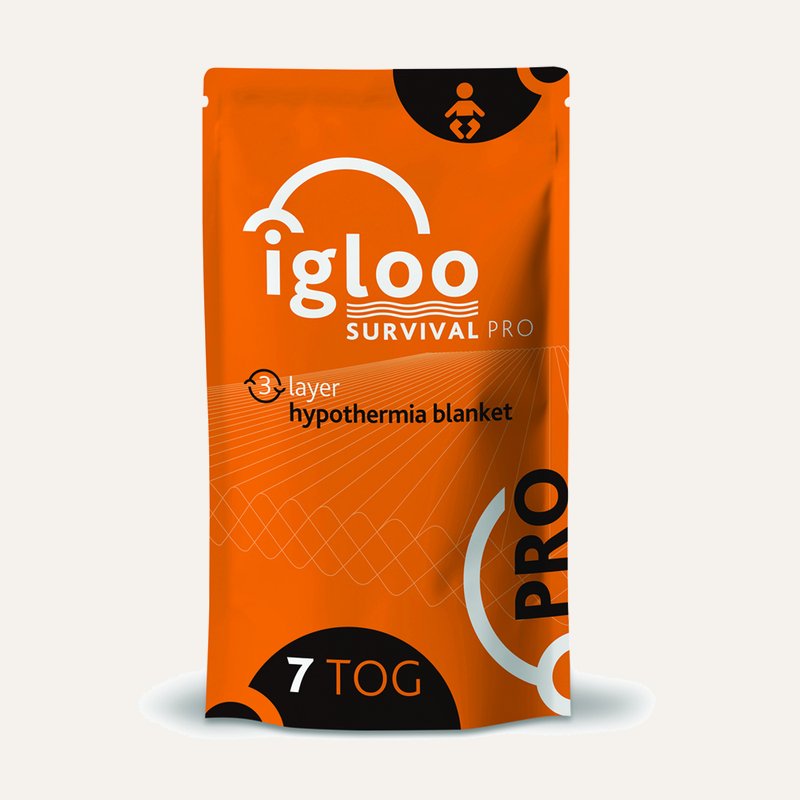 Igloo Pro Hypothermia Blanket Baby, Emergency Orange
