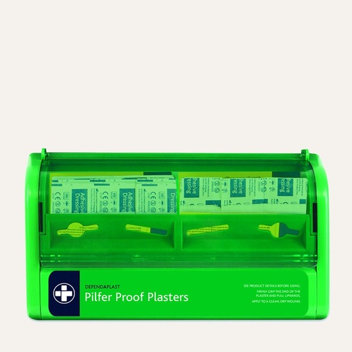 Dependaplast Pilfer Proof Plaster Dispenser inc 2 Advanced 100% Washproof Fabric Plaster Wallets