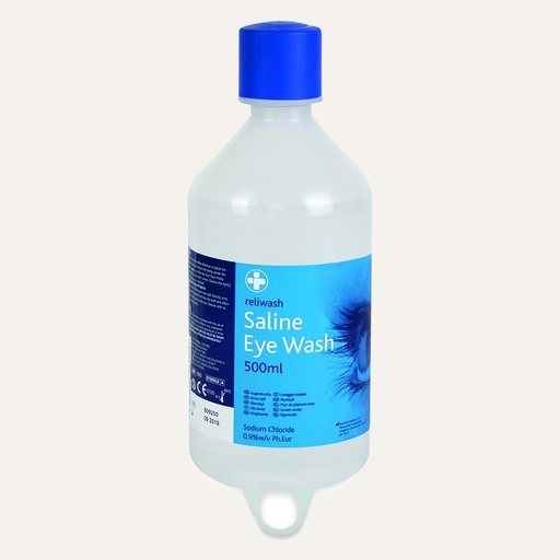Reliwash Emergency Eye Wash 500ml Sterile WITH HOOK
