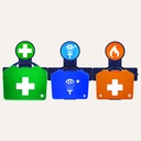 AuraPoint 3 Unit Point Large BS8599-1:2019+A1:2026 First Aid Kit, Eyewash Station and Burns Kit