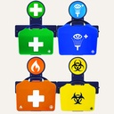 AuraPoint 4 Unit Point Small BS8599-1:2019+A1:2026 First Aid Kit, Double Eyewash, Burns and Clean Up Kits