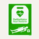 AED / Defibrillator Sign Vinyl, 200 x 150mm