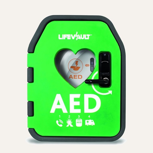 LifeVault Temperature Controlled AED Cabinet Unlockable Door