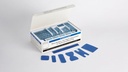 Sterochef Blue Detectable Plasters, Assorted 7 Sizes, Plastic Divider Tray of 100