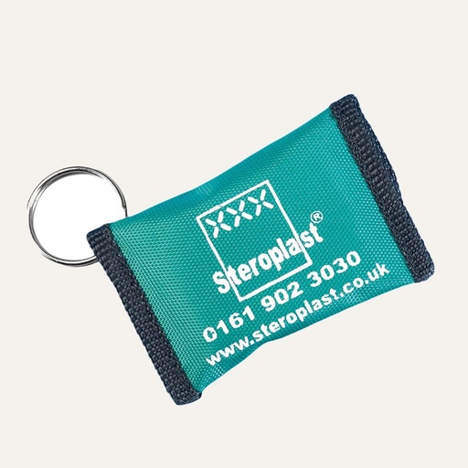Steroplast Keyring Resuscitation Face Shield, Green